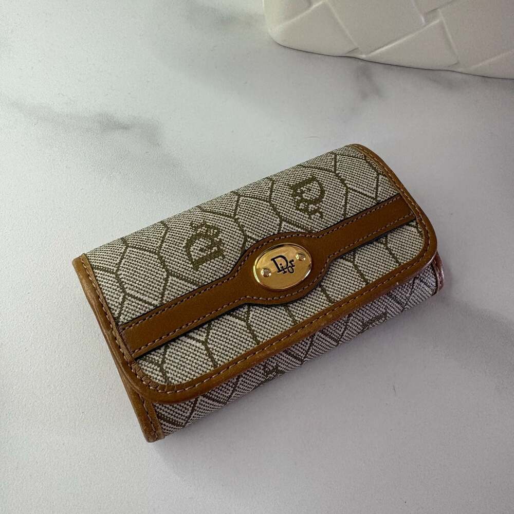 Christian Dior Vintage Honeycomb Canvas 6-Key Holder Case - Picture 8 of 8